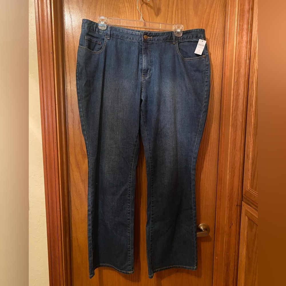 New with Tags - Size 18 Coldwater Creek Natural 5 Pocket Bootcut Denim Jeans